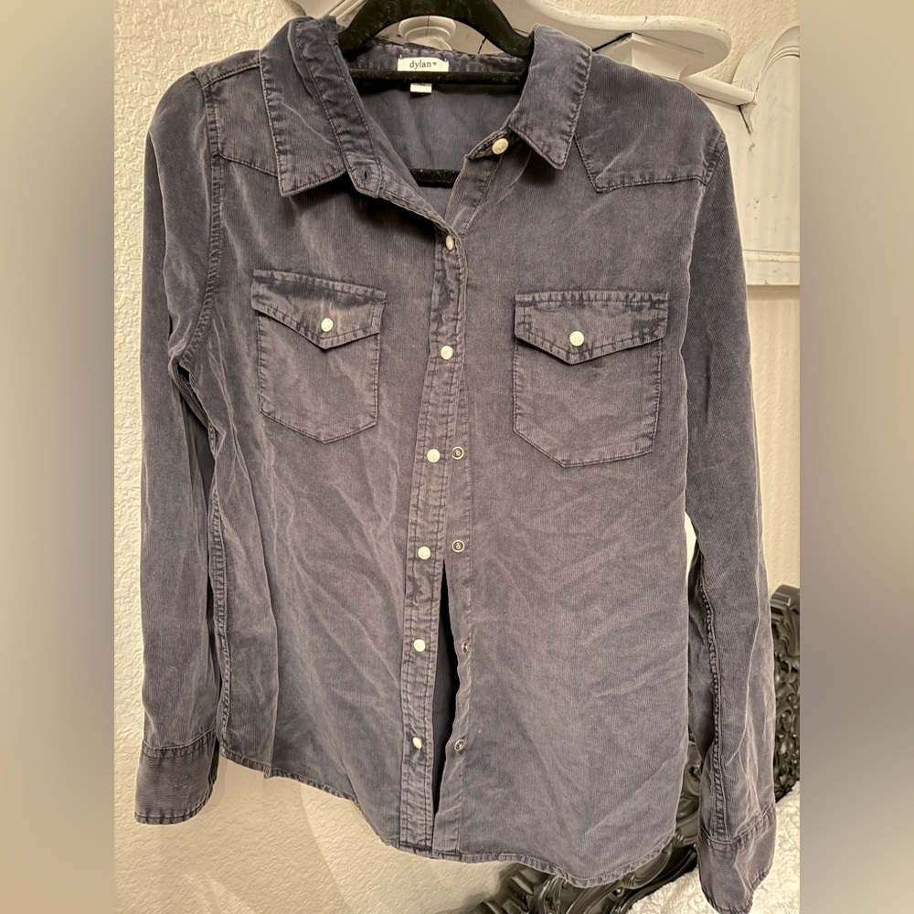 Dylan button up shirt black M